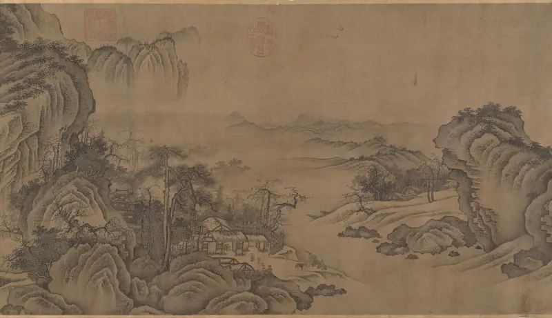 Buddhist Temples amid Autumn Mountains