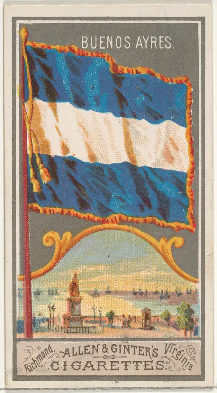 Buenos Aires, from the City Flags series (N6) for Allen & Ginter Cigarettes Brands Wall Art by Allen & Ginter - High-Resolution Digital Print