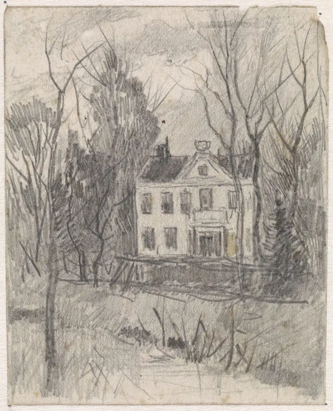 Buitenhuis tussen bomen Wall Art by Jan van Essen - High-Resolution Digital Print