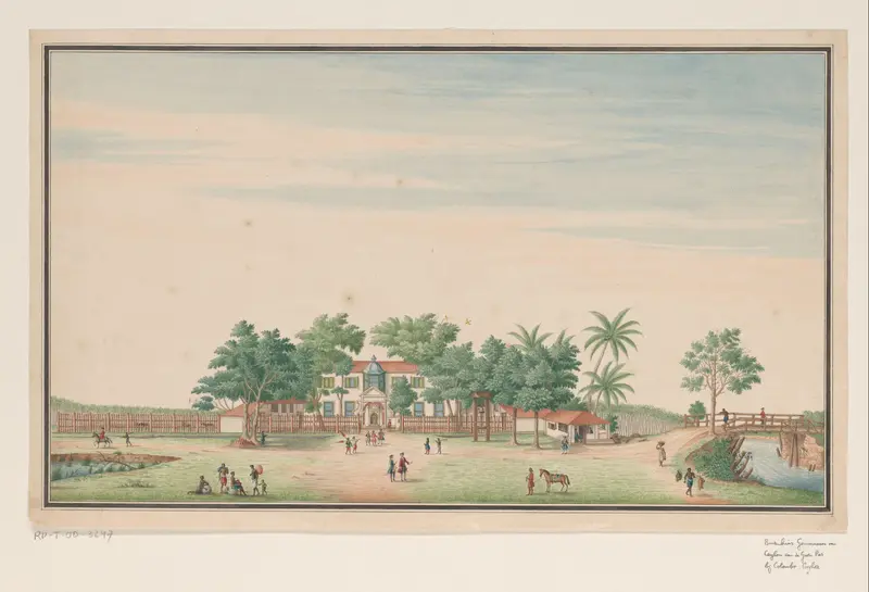 Buitenhuis van de gouverneur aan de Grote Pas bij Colombo Wall Art by anonymous - High-Resolution Digital Print