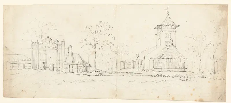 Buitenplaats Soorendaal met een kerk Wall Art by anonymous - High-Resolution Digital Print