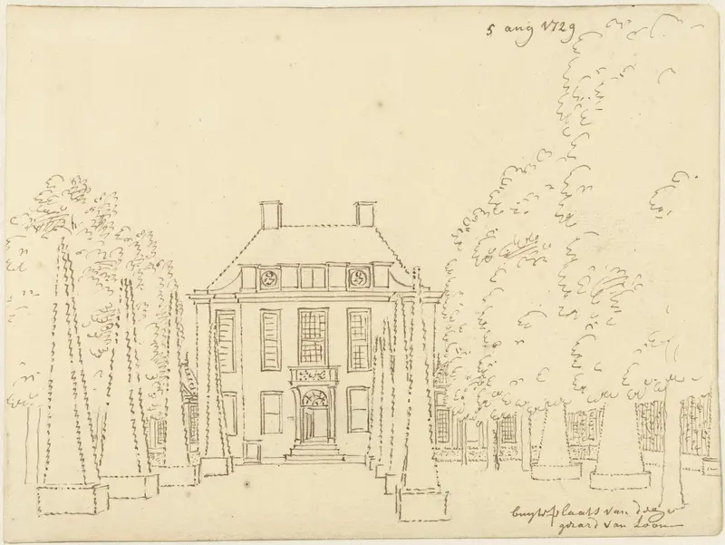 Buitenplaats van Gerard van Loon; vooraanzicht Wall Art by Cornelis Pronk - High-Resolution Digital Print