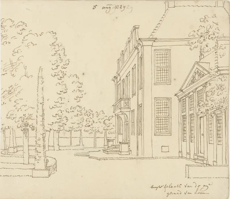 Buitenplaats van Gerard van Loon, zijaanzicht Wall Art by Cornelis Pronk - High-Resolution Digital Print