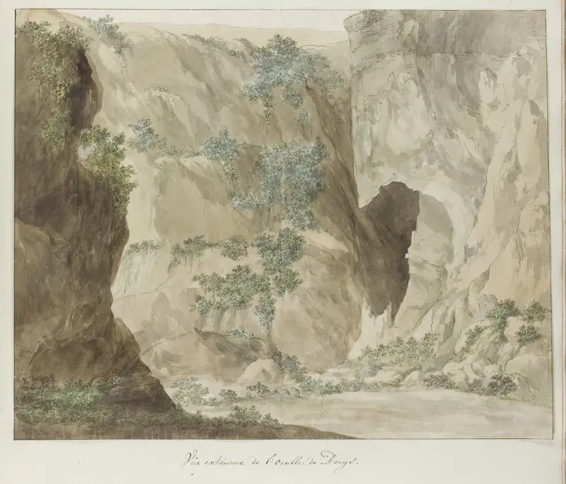Buitenwand van de grot Oreille de Denys Wall Art by Louis Ducros - High-Resolution Digital Print