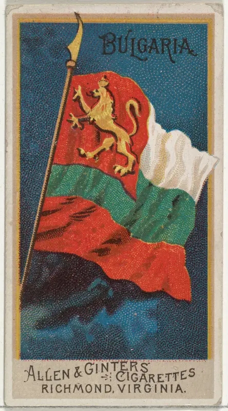 Bulgaria, from Flags of All Nations, Series 2 (N10) for Allen & Ginter Cigarettes Brands Wall Art by Allen & Ginter - High-Resolution Digital Print
