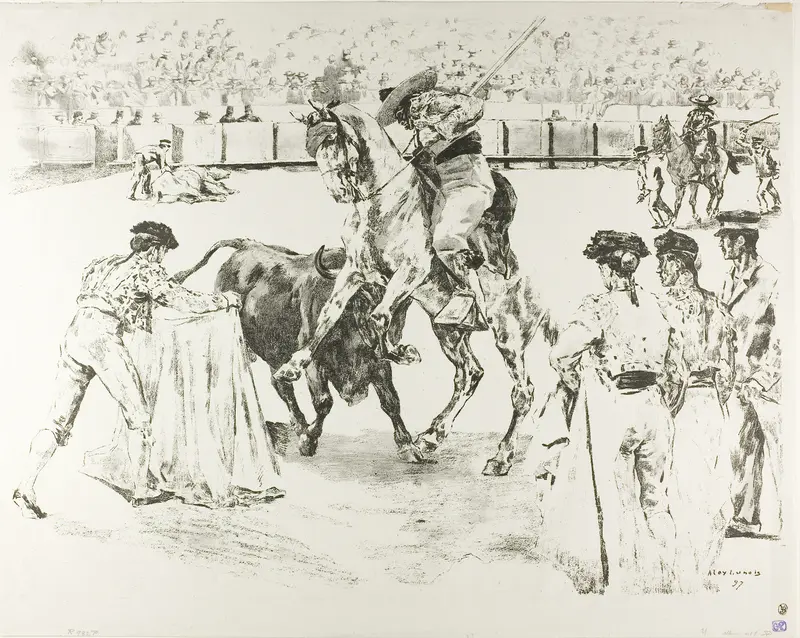 Bull-Fight Wall Art by Alexandre Lunois - High-Resolution Digital Print