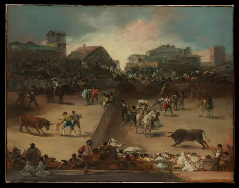 Bullfight in a Divided Ring Wall Art by Goya (Francisco de Goya y Lucientes) - High-Resolution Digital Print