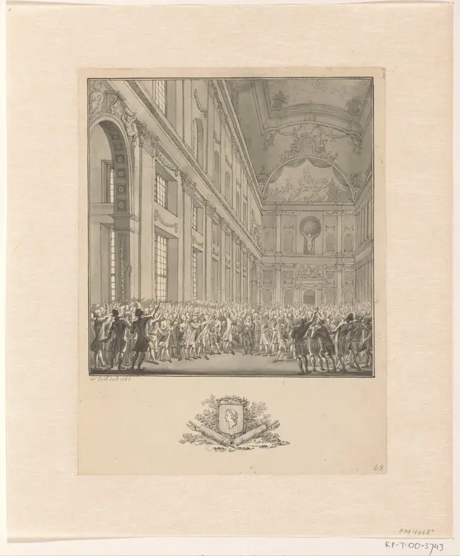 Burgemeester Hendrik Hooft Danielsz spreekt de burgerij toe, 1787 Wall Art by Unknown - High-Resolution Digital Print