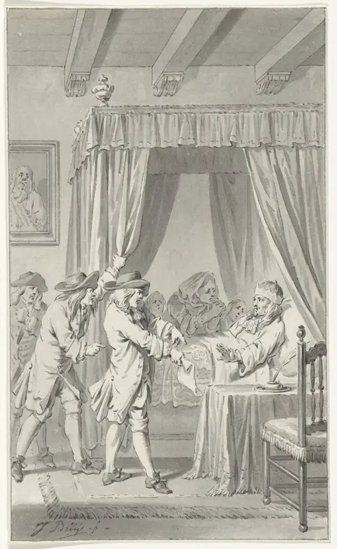 Burgers van Dordrecht dwingen Cornelis de Witt het Eeuwig Edict in te trekken, 1672 Wall Art by Unknown - High-Resolution Digital Print