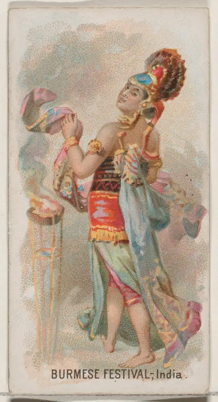 Burmese Festival, India, from the Holidays series (N80) for Duke brand cigarettes Wall Art by W. Duke, Sons & Co. - High-Resolution Digital Print