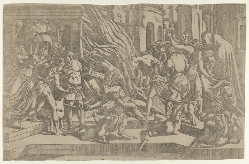Burning of a corpse