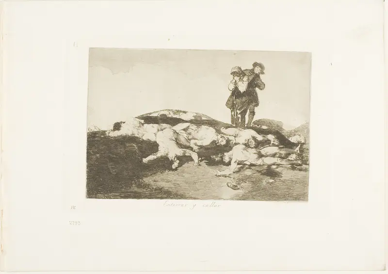 Bury them and keep quiet, plate 18 from The Disasters of War