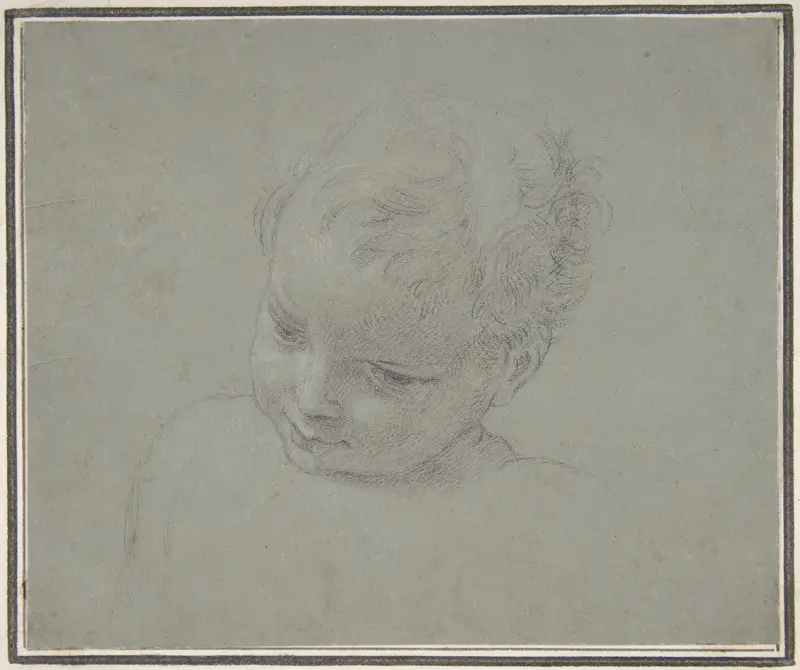 Bust-Length Study of a Child Wall Art by Pompeo Batoni - High-Resolution Digital Print