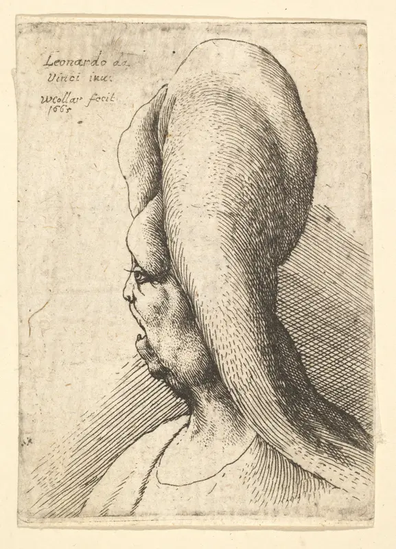 Bust of a deformed old woman with one tooth, facing left Wall Art by Wenceslaus Hollar - High-Resolution Digital Print