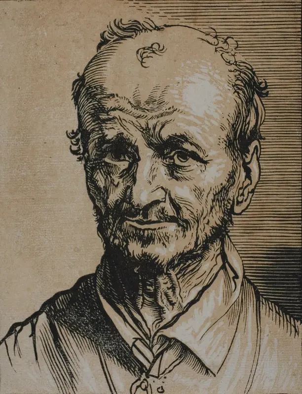 Bust of a Man Facing Forward Wall Art by Jan Lievens - High-Resolution Digital Print