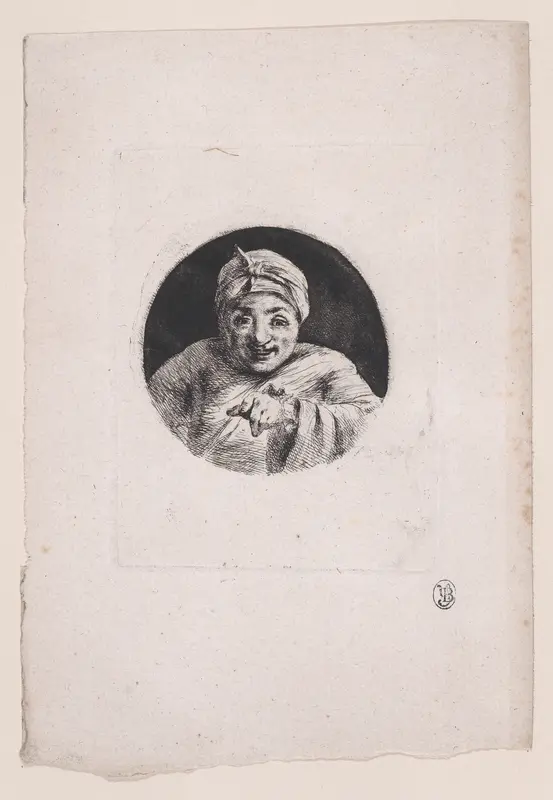 Bust of a man in night cap and gown Wall Art by Baron Dominique Vivant Denon - High-Resolution Digital Print