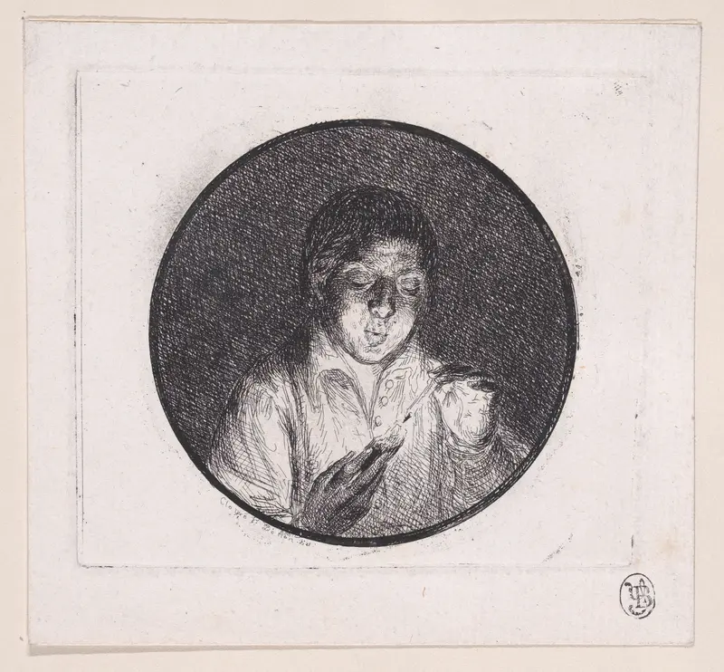 Bust of a Man Lighting a Match Wall Art by Baron Dominique Vivant Denon - High-Resolution Digital Print