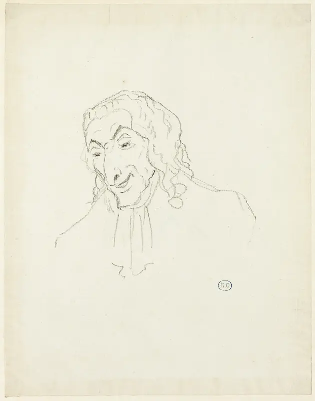 Bust of a Man with a Jabot Wall Art by Jacques Louis David - High-Resolution Digital Print