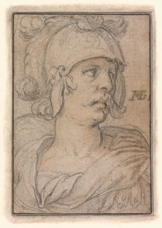 Bust of a Warrior Wall Art by Hendrick Goltzius - High-Resolution Digital Print