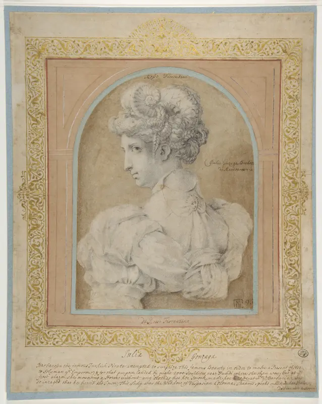 Bust of a Woman with an Elaborate Coiffure Wall Art by Rosso Fiorentino - High-Resolution Digital Print