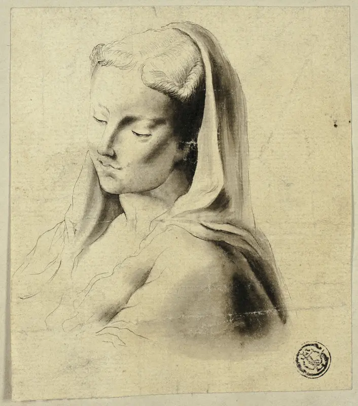 Bust of a Woman with Veil Wall Art by Unknown - High-Resolution Digital Print