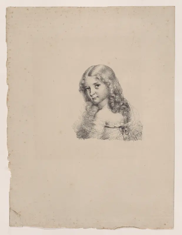 Bust of a young girl Wall Art by Baron Dominique Vivant Denon - High-Resolution Digital Print