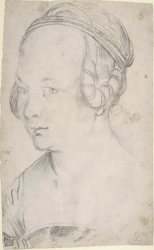 Bust of a Young Woman Wall Art by Hans Baldung (called Hans Baldung Grien) - High-Resolution Digital Print