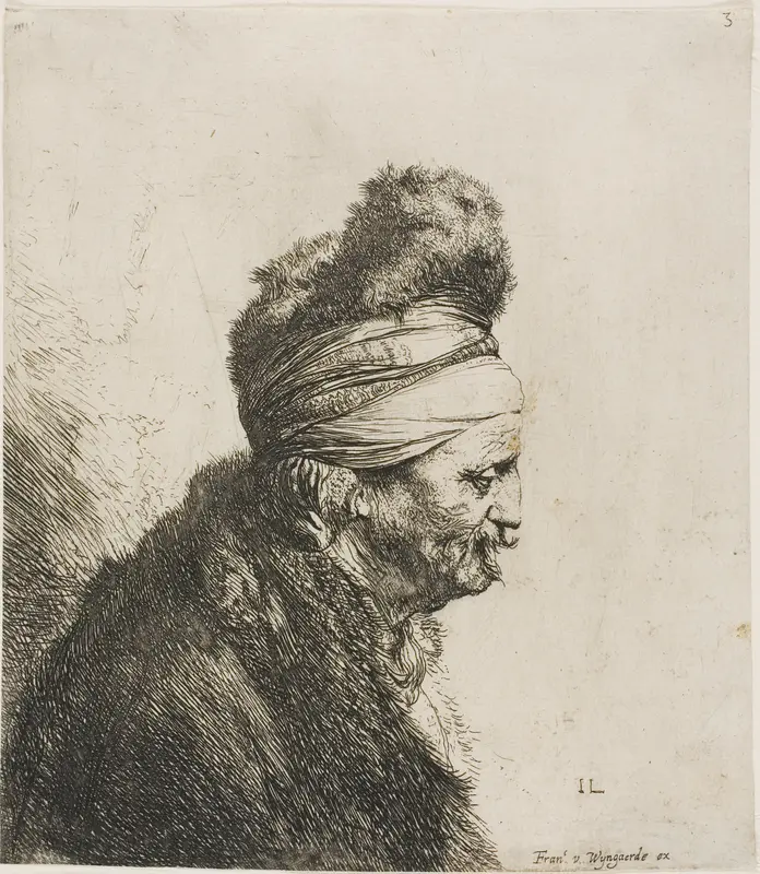 Bust of an Old Man Wearing a Fur Cap Wall Art by Jan Lievens - High-Resolution Digital Print