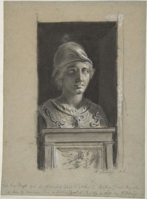 Bust of Minerva Wall Art by Louis Léopold Boilly - High-Resolution Digital Print
