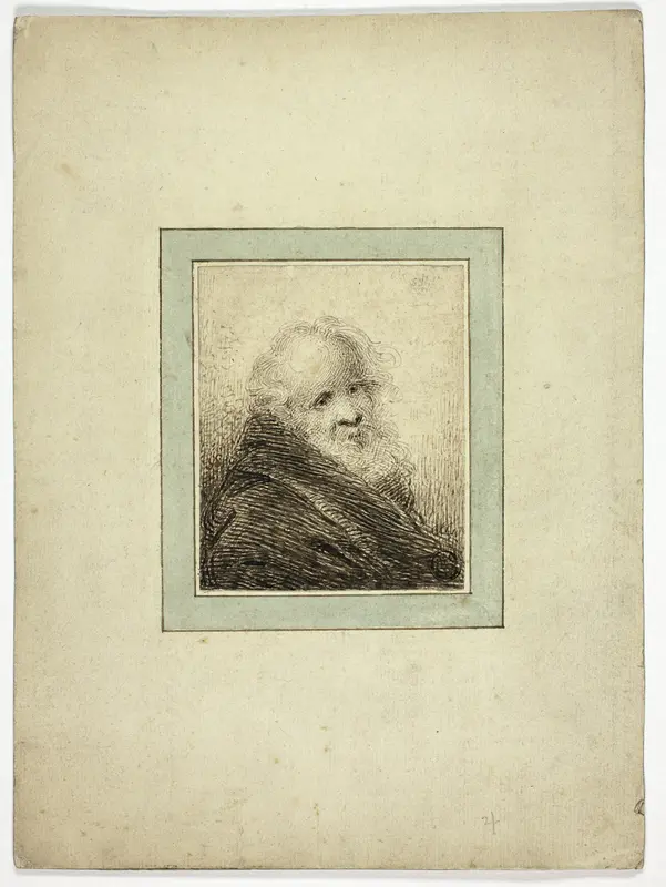Bust of Old Man Wall Art by Samuel Shelley - High-Resolution Digital Print