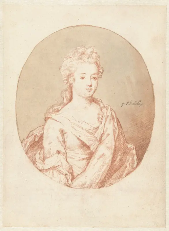 Buste van een jonge vrouw Wall Art by Godfried Schalcken - High-Resolution Digital Print