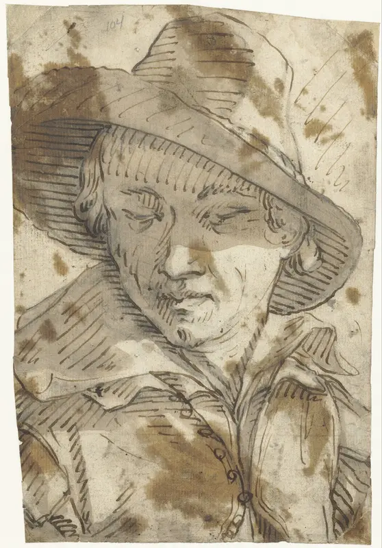 Buste van een jongeman Wall Art by Gerard ter Borch (I) - High-Resolution Digital Print