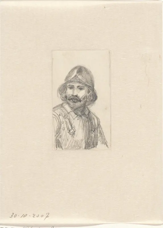 Buste van een krijgsman Wall Art by Christiaan Wilhelmus Moorrees - High-Resolution Digital Print