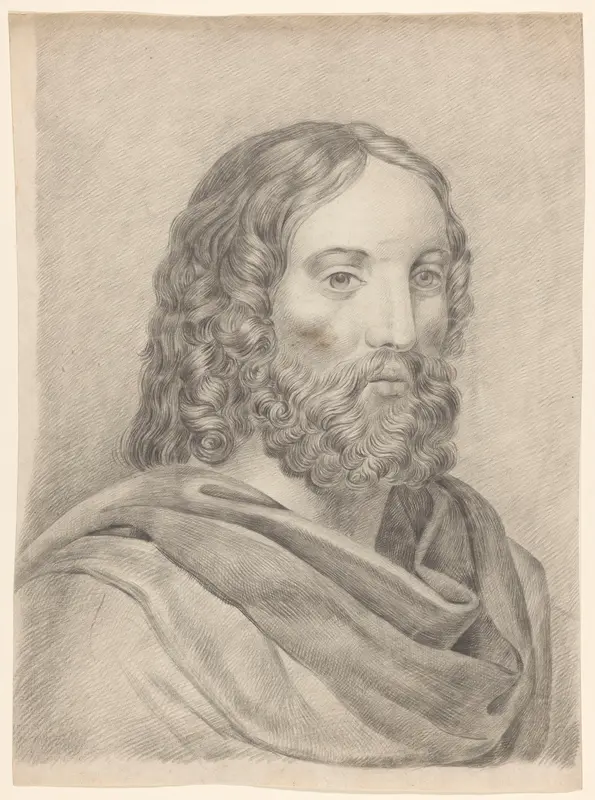 Buste van een man met baard (Christus?) Wall Art by Johannes Tavenraat - High-Resolution Digital Print