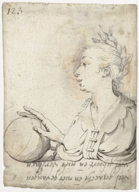Buste van een muze met een lauwerkrans Wall Art by Gerard ter Borch (I) - High-Resolution Digital Print