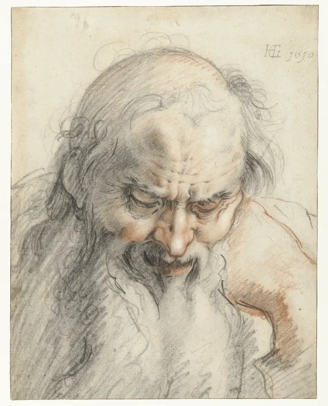 Buste van een oude man Wall Art by Hendrick Goltzius - High-Resolution Digital Print
