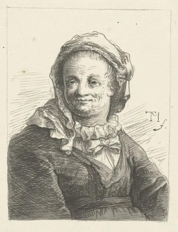 Buste van een vrouw Wall Art by Johann Georg Trautmann - High-Resolution Digital Print
