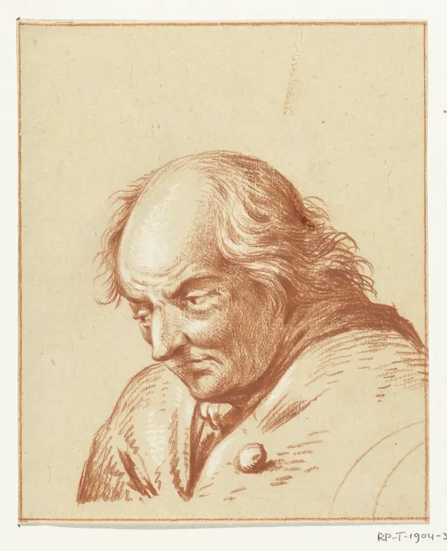 Buste van man, naar beneden kijkend Wall Art by Jean Bernard - High-Resolution Digital Print