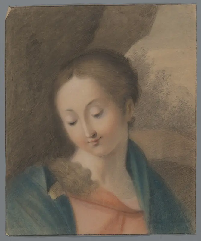 Buste van Maria, neerziend Wall Art by anonymous - High-Resolution Digital Print