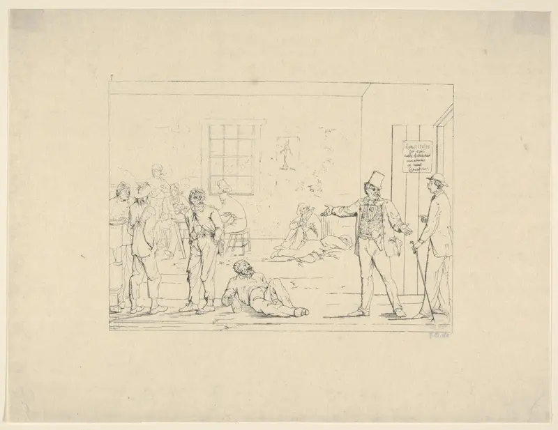 Buying a Substitute in the North during the War (from Confederate War Etchings) Wall Art by Adalbert John Volck - High-Resolution Digital Print