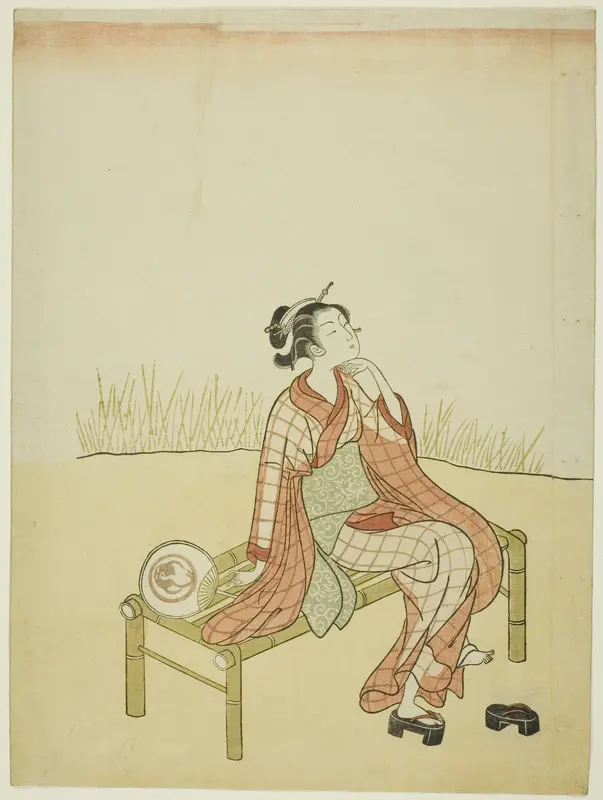 By the Stream Wall Art by Suzuki Harunobu - High-Resolution Digital Print