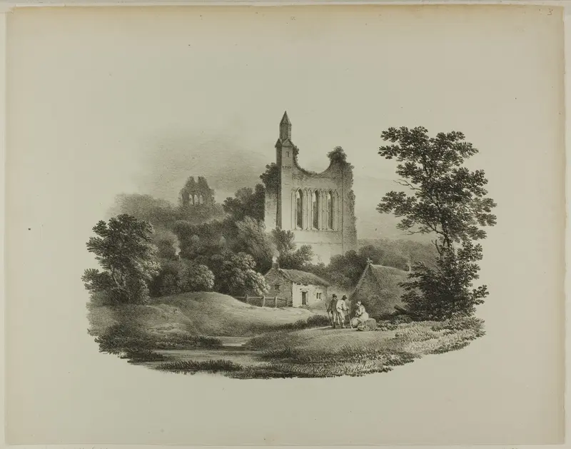 Byland Abbey, Yorkshire Wall Art by Francis Nicholson - High-Resolution Digital Print