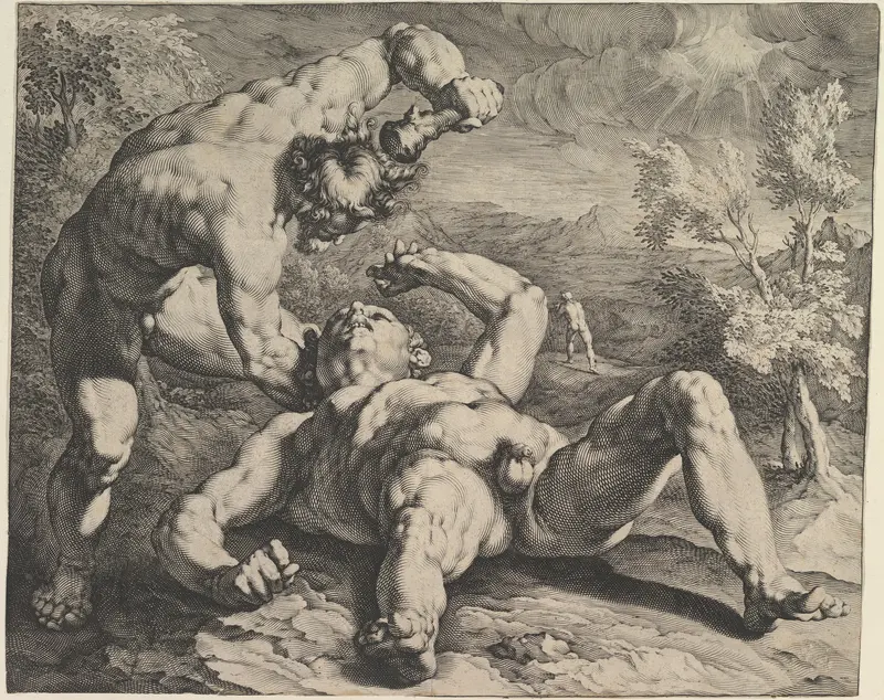 Cain Killing Abel Wall Art by Jan Muller - High-Resolution Digital Print