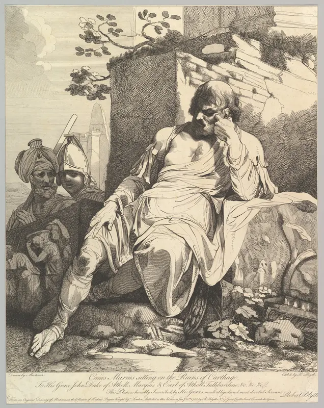 Caius Marius on the Ruins of Carthage Wall Art by Robert Blyth - High-Resolution Digital Print