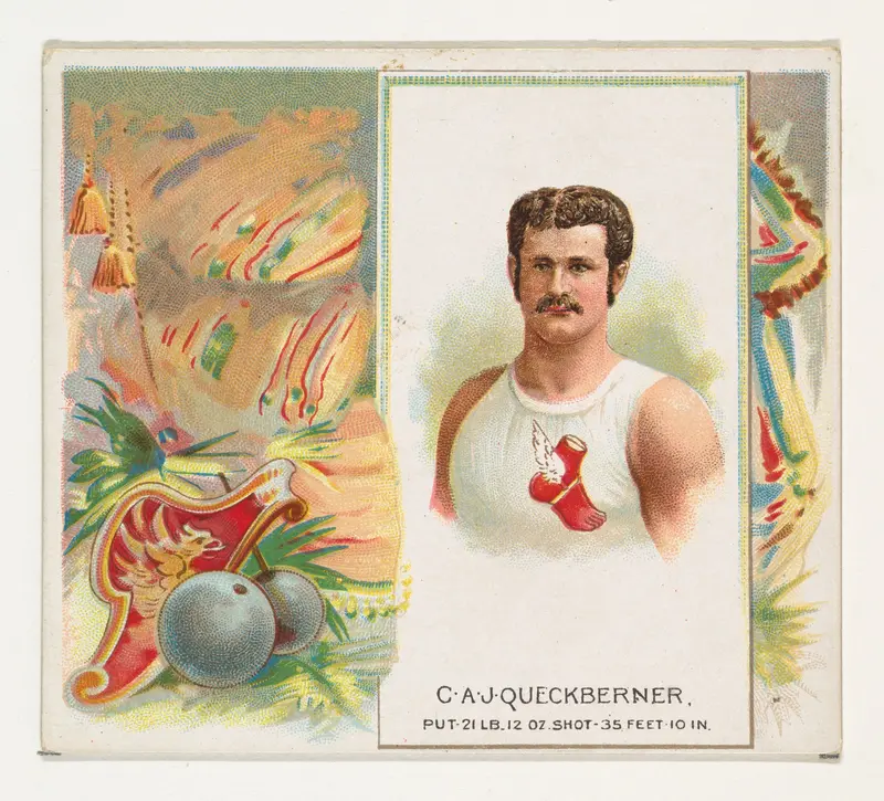 C.A.J. Queckberner, Shot Put, from World's Champions, Second Series (N43) for Allen & Ginter Cigarettes Wall Art by Allen & Ginter - High-Resolution Digital Print