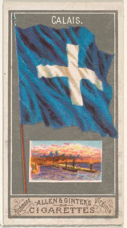 Calais, from the City Flags series (N6) for Allen & Ginter Cigarettes Brands Wall Art by Allen & Ginter - High-Resolution Digital Print