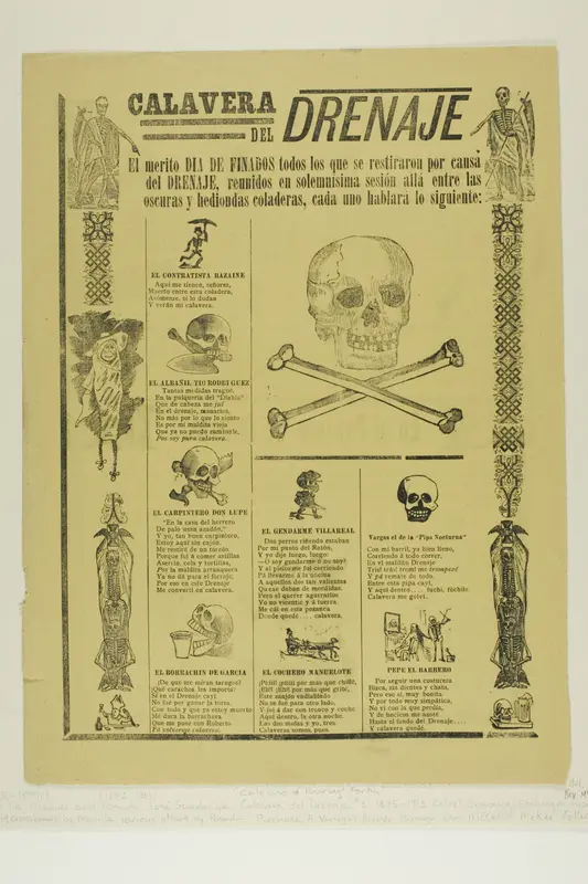 Calavera of Pouring Forth Wall Art by José Guadalupe Posada - High-Resolution Digital Print