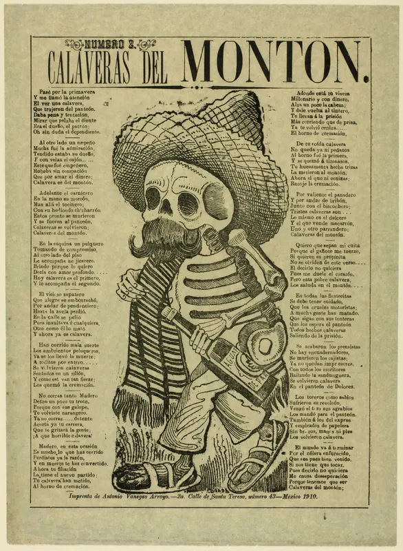 Calavera of the Masses, no. 2 Wall Art by José Guadalupe Posada - High-Resolution Digital Print