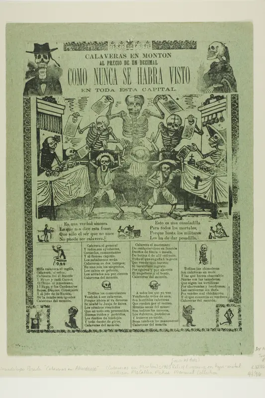 Calaveras in Abundance at a Fraction of the Price, as Never Before Seen in this whole capital Wall Art by José Guadalupe Posada - High-Resolution Digital Print