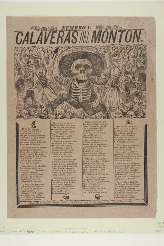 Calaveras of the Masses, no.1 Wall Art by José Guadalupe Posada - High-Resolution Digital Print